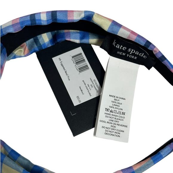 Kate Spade garden plaid knotted headband hair accessories main image 6